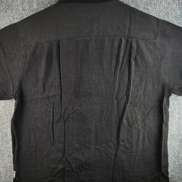 Quiksilver Edition XL Black Green Floral Button Up Shirt Short Sleeve SOFT RAYON - Picture 16 of 16